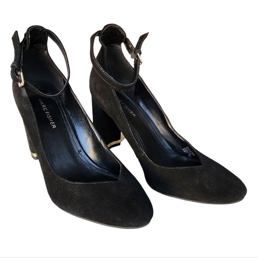 Marc Fisher Black Heels Mary Jane 8